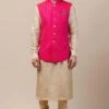 Tarun Tahiliani Men Fuschia Textured Bundi Jacket -Deals Haute Togs Store mw ssu tex wc 2 1