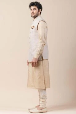 Tarun Tahiliani Men Ivory Applique Bundi Jacket -Deals Haute Togs Store mw ssu wpn wc 1 2