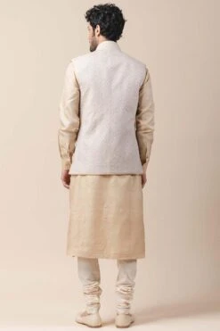 Tarun Tahiliani Men Ivory Applique Bundi Jacket -Deals Haute Togs Store mw ssu wpn wc 1 4