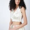 Nadiya Paar V Neck Blouse With Gold Details 1 Nadiya Paar V Neck Blouse With Gold Details -Deals Haute Togs Store napa14 1