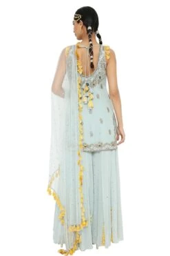Payal Singhal Periwinkle Blue Embroidered Sharara Set -Deals Haute Togs Store ps kp0067 a 5