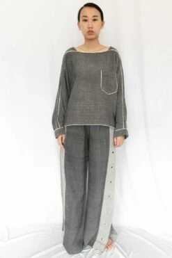 Rias Jaipur Charcoal Grey Full Sleeves Top