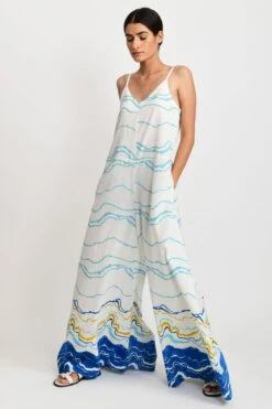 Rias Jaipur Sleeveless Wave Printed Jumpsuit -Deals Haute Togs Store rias par 13 3