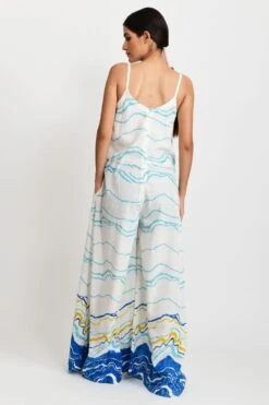 Rias Jaipur Sleeveless Wave Printed Jumpsuit -Deals Haute Togs Store rias par 13 5