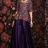 Ridhi Mehra Purple Embroidered Peplum & Sharara Set -Deals Haute Togs Store rmct 20 1 1