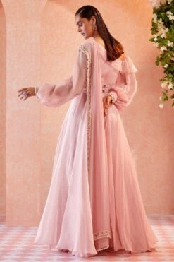 Ridhi Mehra Pink Ruffle Jumpsuit Set 5 Ridhi Mehra Pink Ruffle Jumpsuit Set -Deals Haute Togs Store rmdl 13 2 1