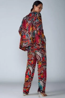 Saaksha & Kinni Abstract Avian Printed Trousers -Deals Haute Togs Store sk070903 2