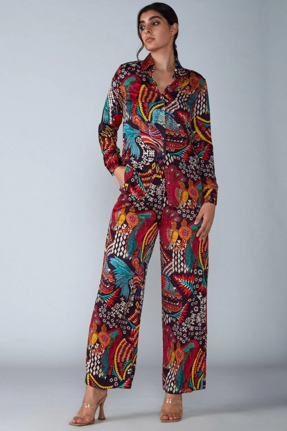 Saaksha & Kinni Abstract Avian Printed Shirt 3 Saaksha & Kinni Abstract Avian Printed Shirt