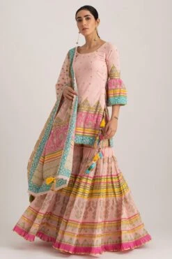 Printed Sharara Set With Gota Work