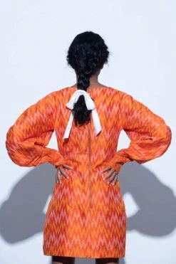 Shriya Som Ikat Balloon Sleeve Short Dress 7 Shriya Som Ikat Balloon Sleeve Short Dress -Deals Haute Togs Store ss 21 lm 24 779 3