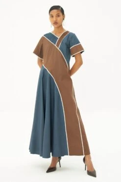 Corpora Studio Colour Blocked Maxi Dress