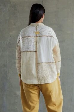 Sunira Designs Yellow Hand Block Printed Chanderi Shirt 9 Sunira Designs Yellow Hand Block Printed Chanderi Shirt -Deals Haute Togs Store sun0612 4