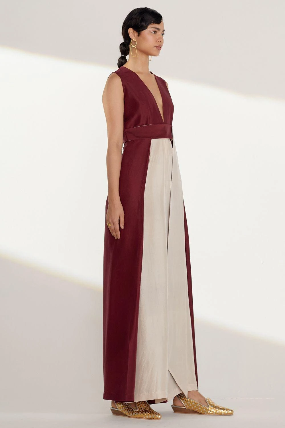 Twinkle Hanspal Colour Blocked Jumpsuit With Attached Belts 5 Twinkle Hanspal Colour Blocked Jumpsuit With Attached Belts - Image 3