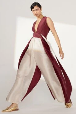 Twinkle Hanspal Colour Blocked Jumpsuit With Attached Belts 11 Twinkle Hanspal Colour Blocked Jumpsuit With Attached Belts -Deals Haute Togs Store tgn06 4