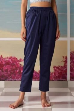 Ikai Navy Blue Tapered Pants