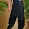 Black Modal Silk Draped Dhoti -Deals Haute Togs Store wrap 1