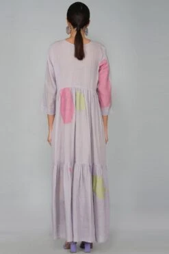 YAVI Three Tiered Cotton Jamdani Dress -Deals Haute Togs Store yc10d 72 4